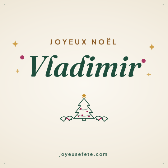 Image carrée « Joyeux Noël Vladimir » pour WhatsApp