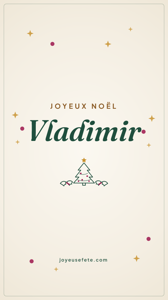 Image « Joyeux Noël Vladimir » au format story