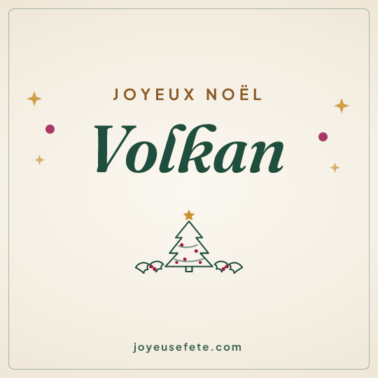 Image carrée « Joyeux Noël Volkan » pour WhatsApp