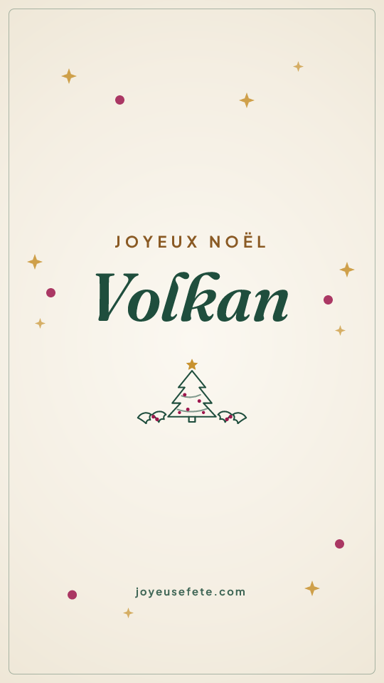 Image « Joyeux Noël Volkan » au format story