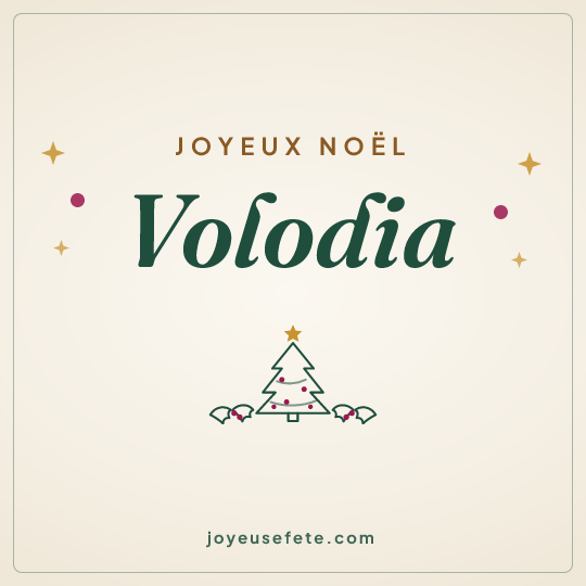 Image carrée « Joyeux Noël Volodia » pour WhatsApp