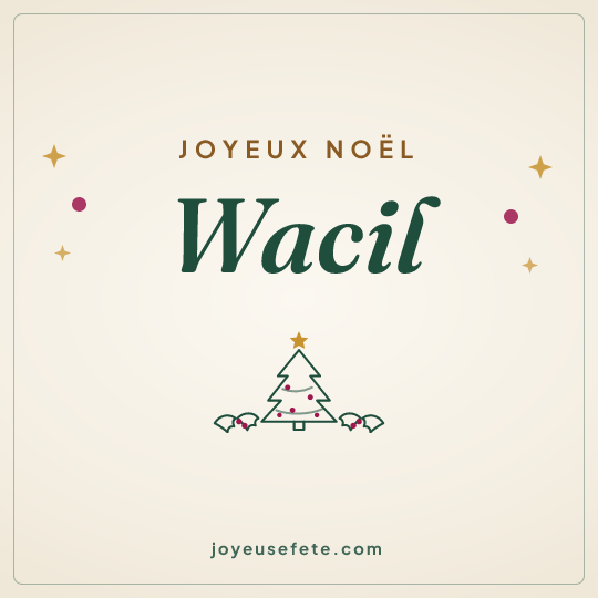Image carrée « Joyeux Noël Wacil » pour WhatsApp