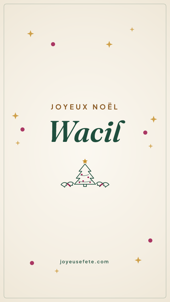 Image « Joyeux Noël Wacil » au format story