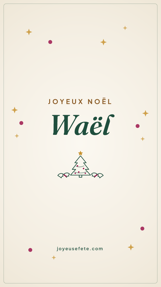 Image « Joyeux Noël Waël » au format story