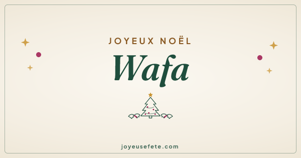 Image « Joyeux Noël Wafa » au format large