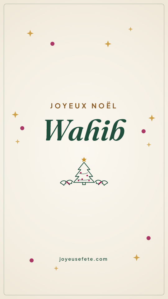 Image « Joyeux Noël Wahib » au format story