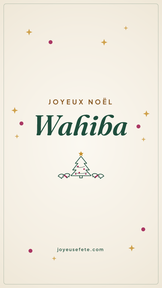 Image « Joyeux Noël Wahiba » au format story