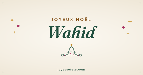 Image « Joyeux Noël Wahid » au format large