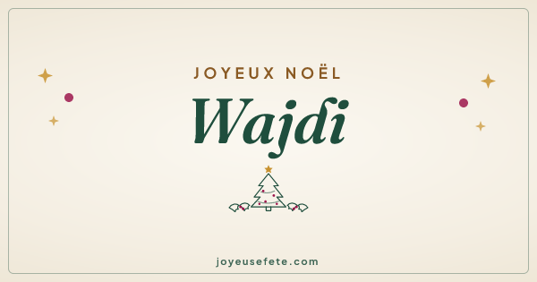 Image « Joyeux Noël Wajdi » au format large