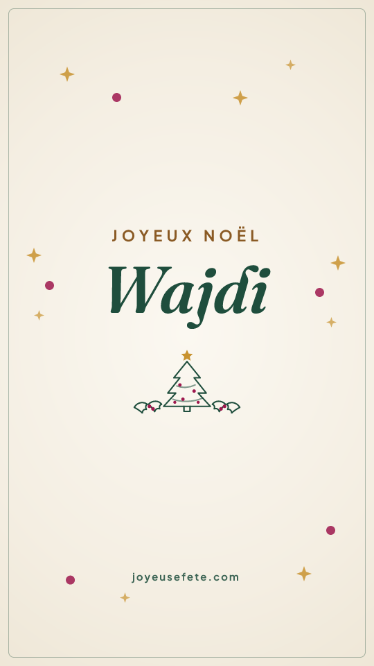 Image « Joyeux Noël Wajdi » au format story