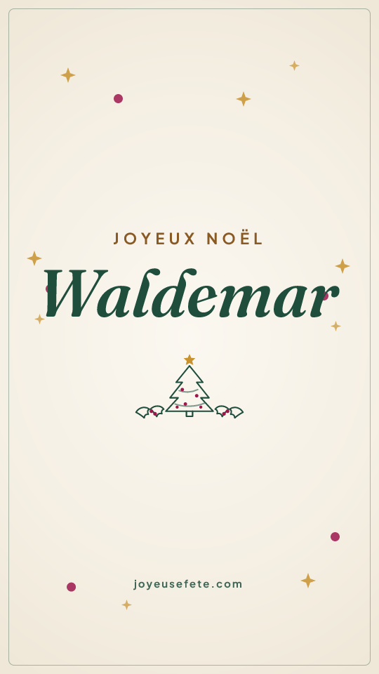Image « Joyeux Noël Waldemar » au format story