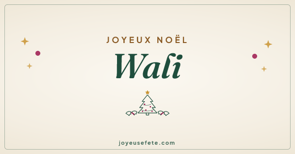 Image « Joyeux Noël Wali » au format large