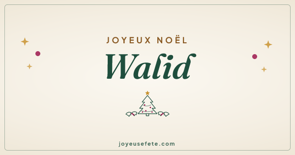Image « Joyeux Noël Walid » au format large