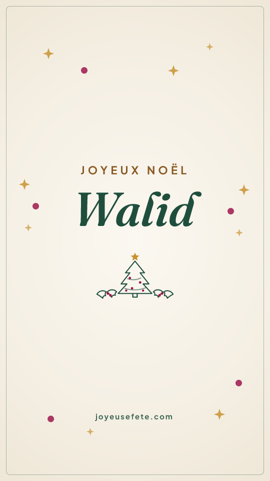 Image « Joyeux Noël Walid » au format story
