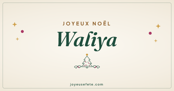 Image « Joyeux Noël Waliya » au format large