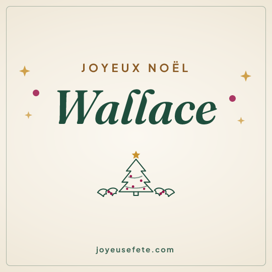 Image carrée « Joyeux Noël Wallace » pour WhatsApp