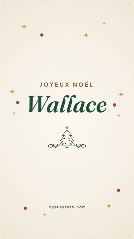Image « Joyeux Noël Wallace » au format story