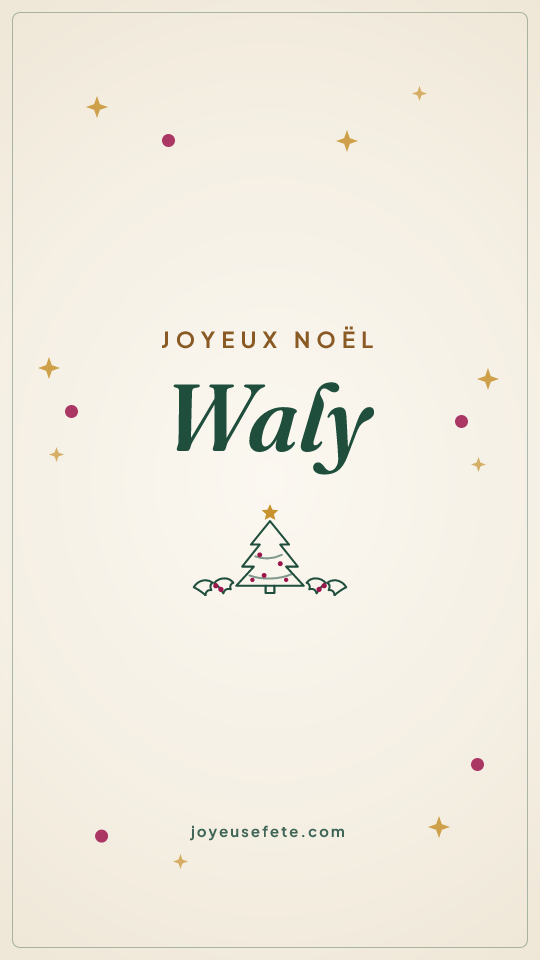 Image « Joyeux Noël Waly » au format story