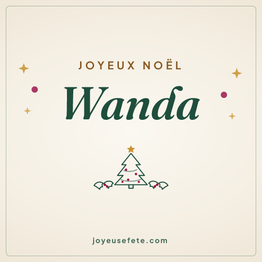 Image carrée « Joyeux Noël Wanda » pour WhatsApp