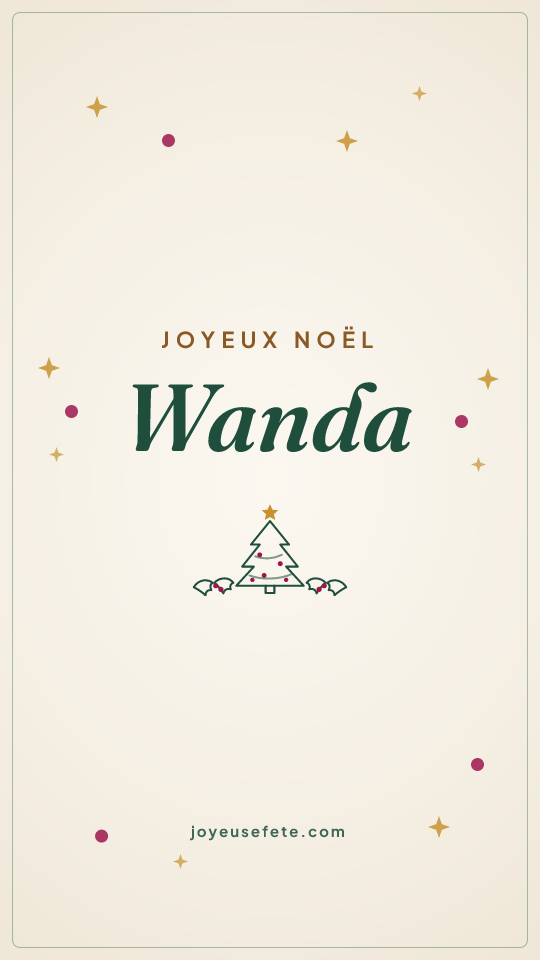Image « Joyeux Noël Wanda » au format story