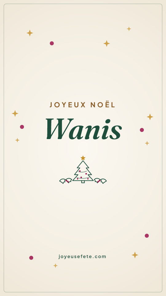 Image « Joyeux Noël Wanis » au format story