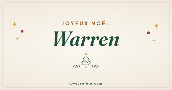 Image « Joyeux Noël Warren » au format large