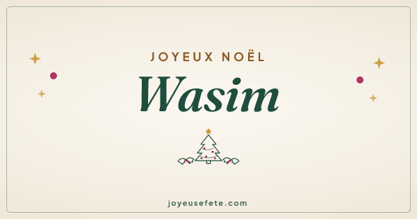 Image « Joyeux Noël Wasim » au format large