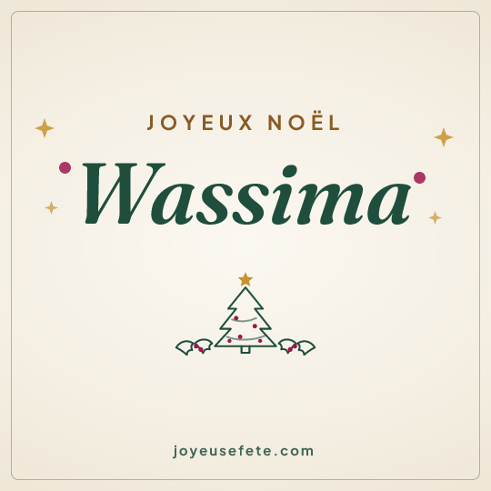 Image carrée « Joyeux Noël Wassima » pour WhatsApp