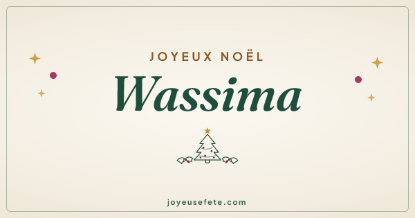Image « Joyeux Noël Wassima » au format large
