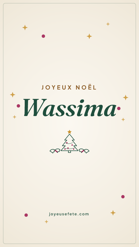 Image « Joyeux Noël Wassima » au format story