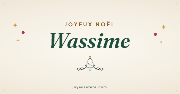 Image « Joyeux Noël Wassime » au format large