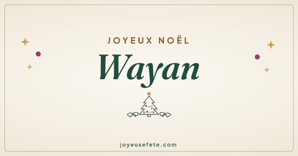 Image « Joyeux Noël Wayan » au format large