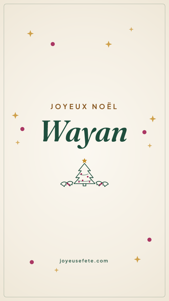 Image « Joyeux Noël Wayan » au format story