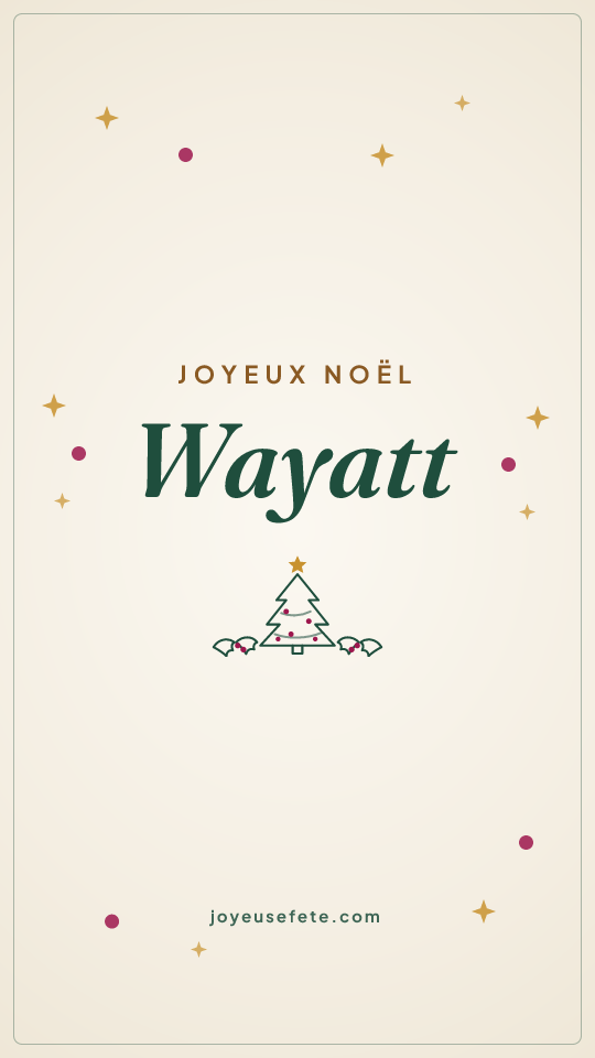 Image « Joyeux Noël Wayatt » au format story