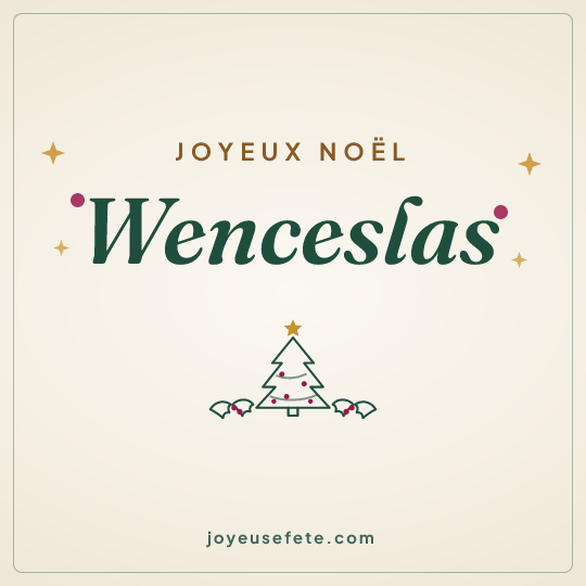 Image carrée « Joyeux Noël Wenceslas » pour WhatsApp