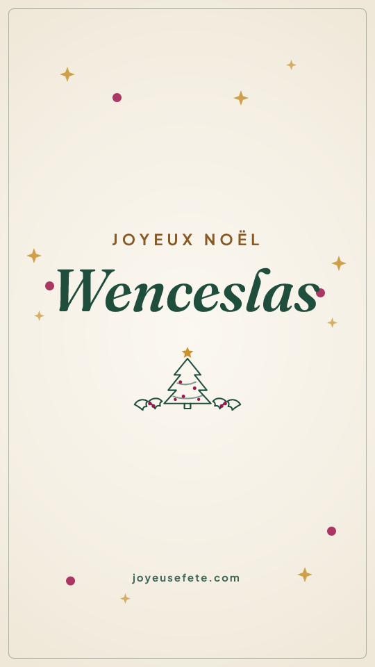 Image « Joyeux Noël Wenceslas » au format story