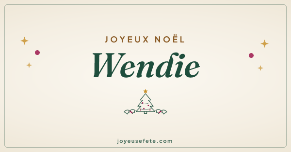 Image « Joyeux Noël Wendie » au format large