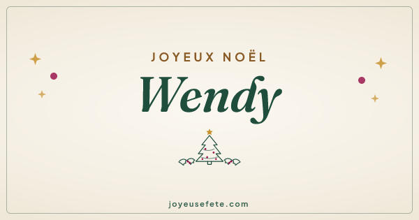 Image « Joyeux Noël Wendy » au format large
