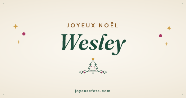 Image « Joyeux Noël Wesley » au format large