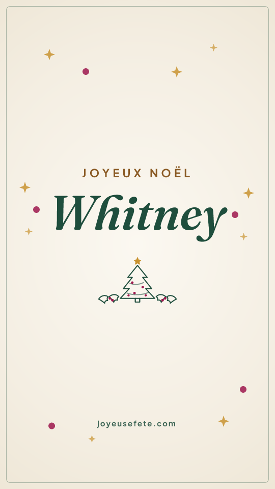 Image « Joyeux Noël Whitney » au format story