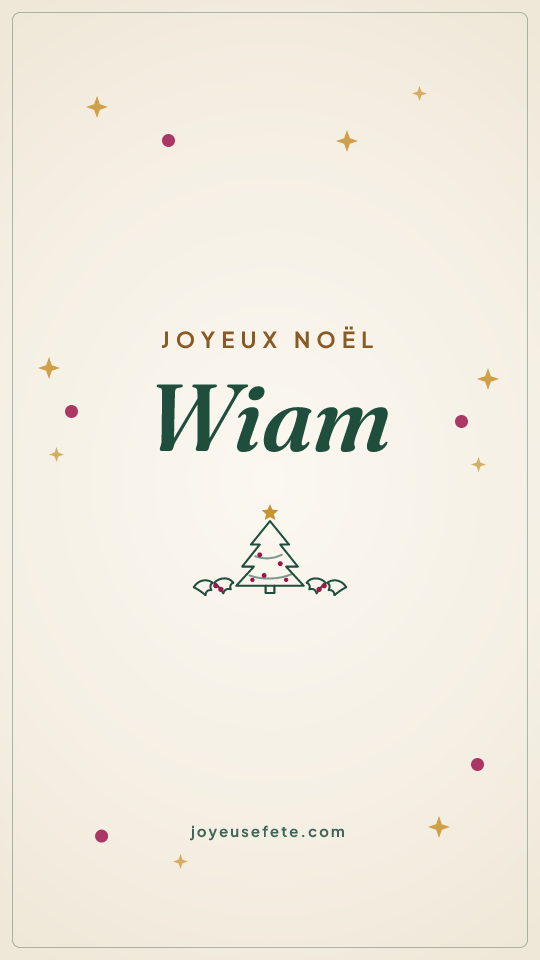 Image « Joyeux Noël Wiam » au format story