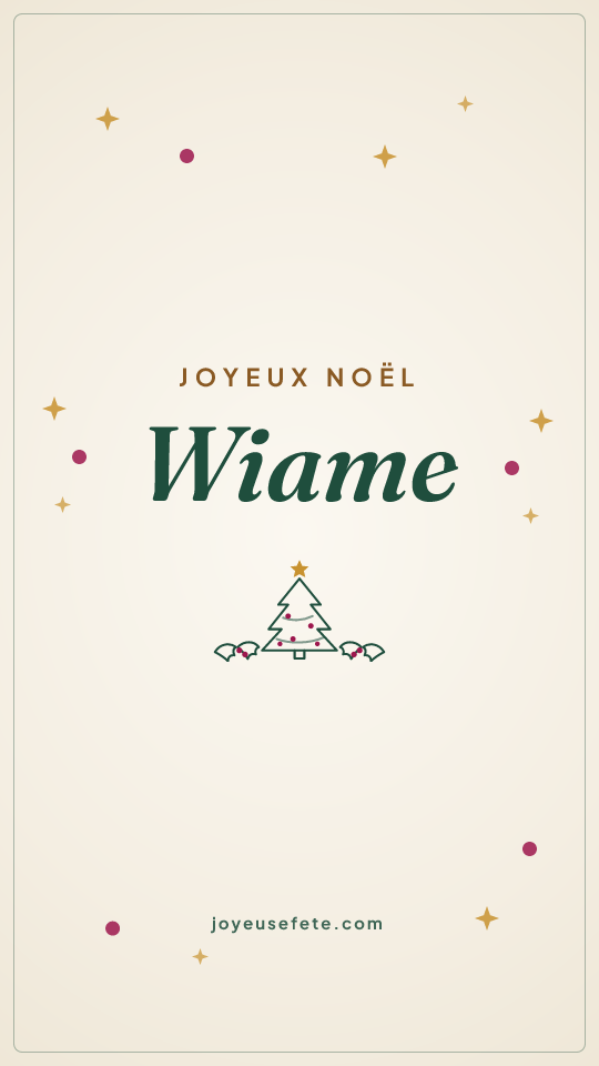 Image « Joyeux Noël Wiame » au format story