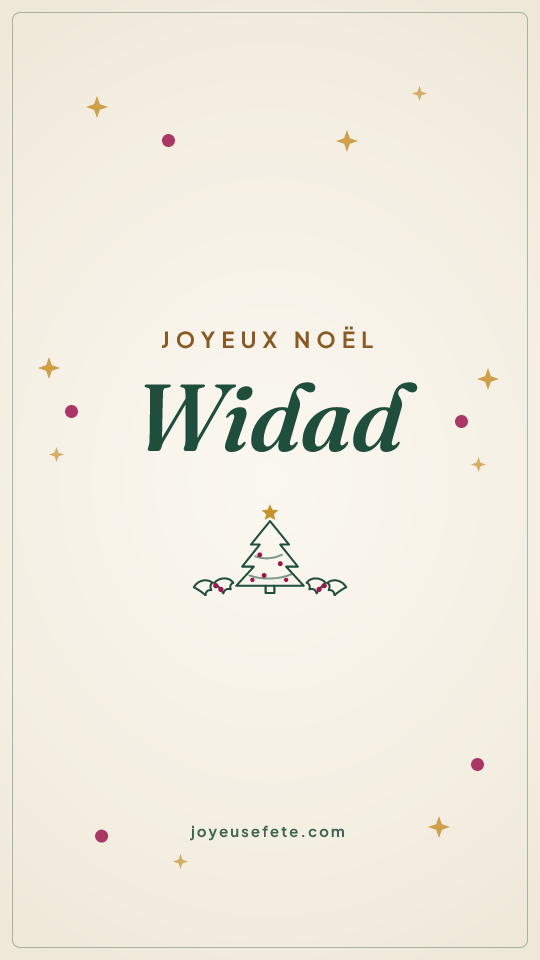 Image « Joyeux Noël Widad » au format story