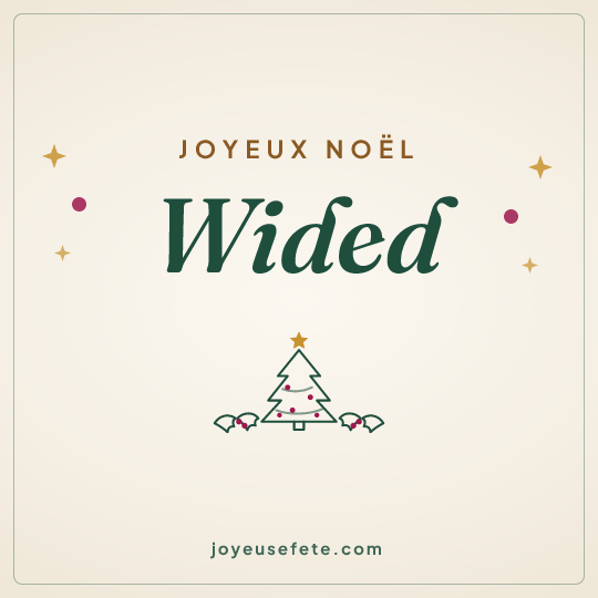 Image carrée « Joyeux Noël Wided » pour WhatsApp