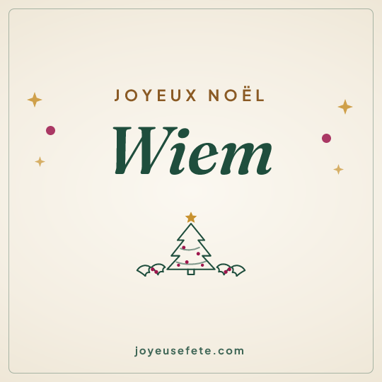 Image carrée « Joyeux Noël Wiem » pour WhatsApp