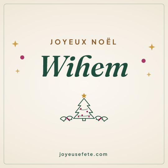 Image carrée « Joyeux Noël Wihem » pour WhatsApp