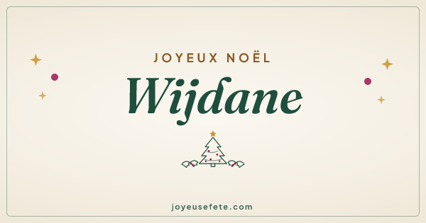 Image « Joyeux Noël Wijdane » au format large