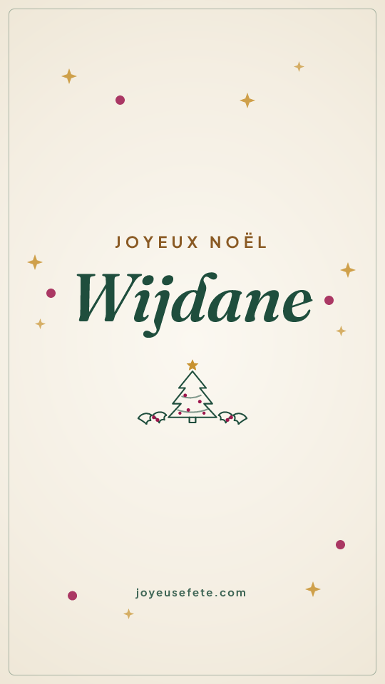 Image « Joyeux Noël Wijdane » au format story