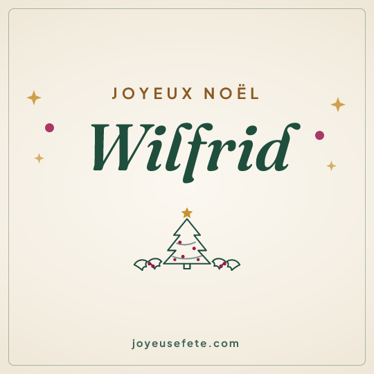 Image carrée « Joyeux Noël Wilfrid » pour WhatsApp