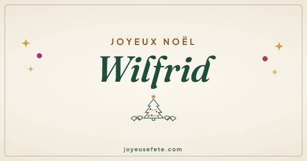 Image « Joyeux Noël Wilfrid » au format large